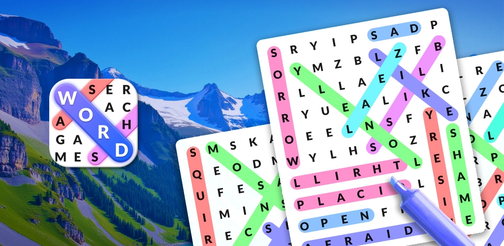 Word Search Colorful game for Apple Pensil