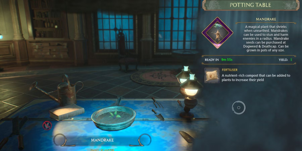 hogwarts legacy mandrake 